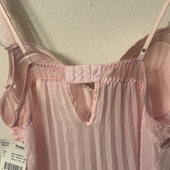 Sears Vintage Pink Chemise Adjustable Straps lace pajama dress - Picture 7 of 12